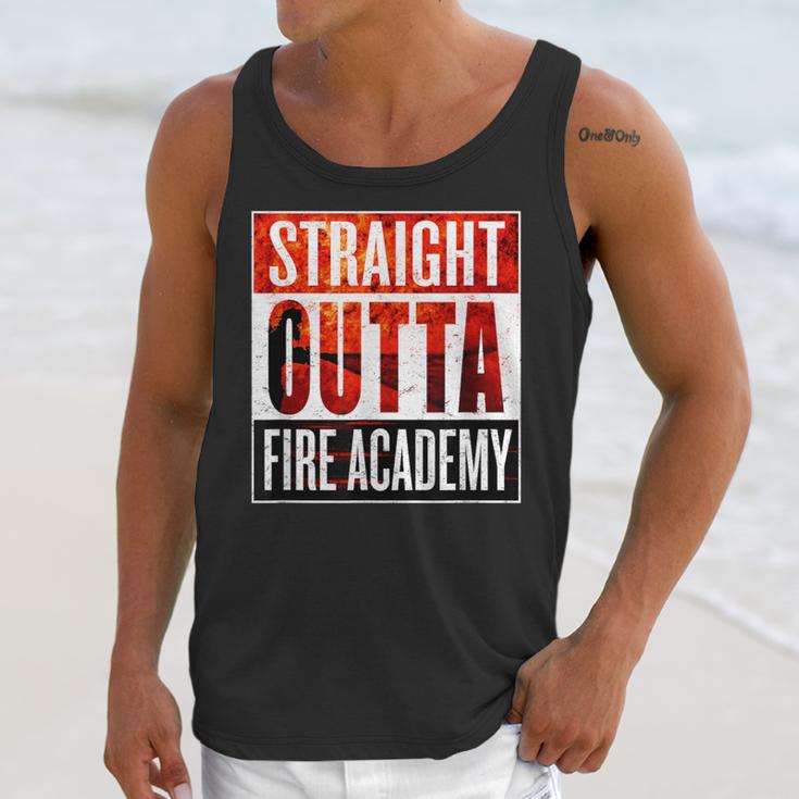 Straight Outta Fire AcademyShirt Firefighter Graduation Unisex Tank Top