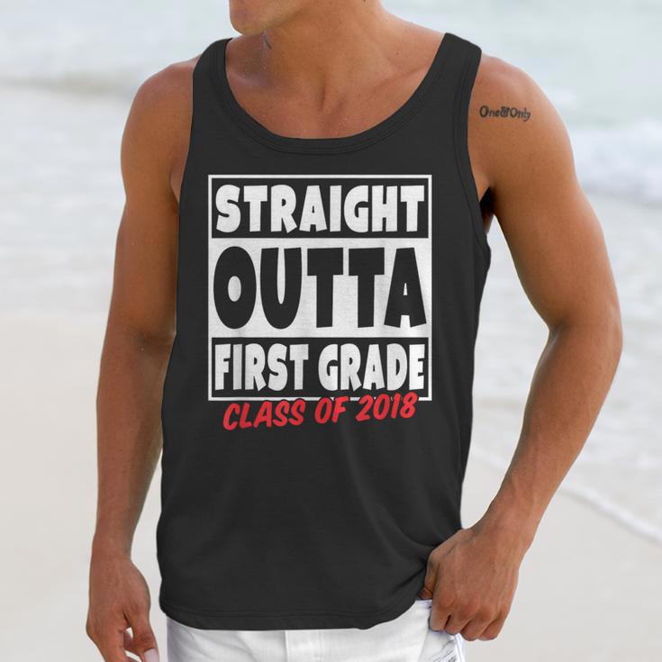 Straight Outta First Grade Class Of 2018 Graduation Unisex Tank Top