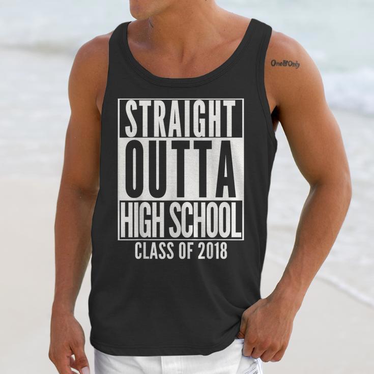 STRAIGHT OUTTA HIGH SCHOOL 2018 Grad Graduation Unisex Tank Top
