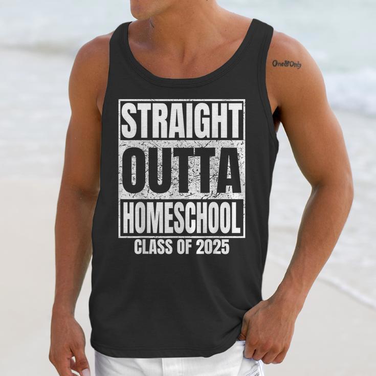 Straight Outta Homeschool Class 2025 Boys Kids Graduation Unisex Tank Top