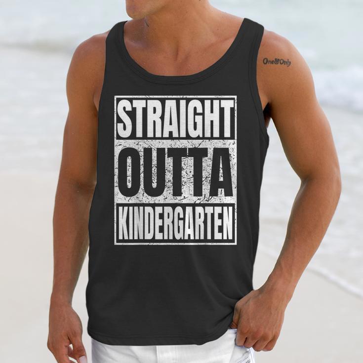 Straight Outta Kindergarten Graduation 2025 Kinder Unisex Tank Top