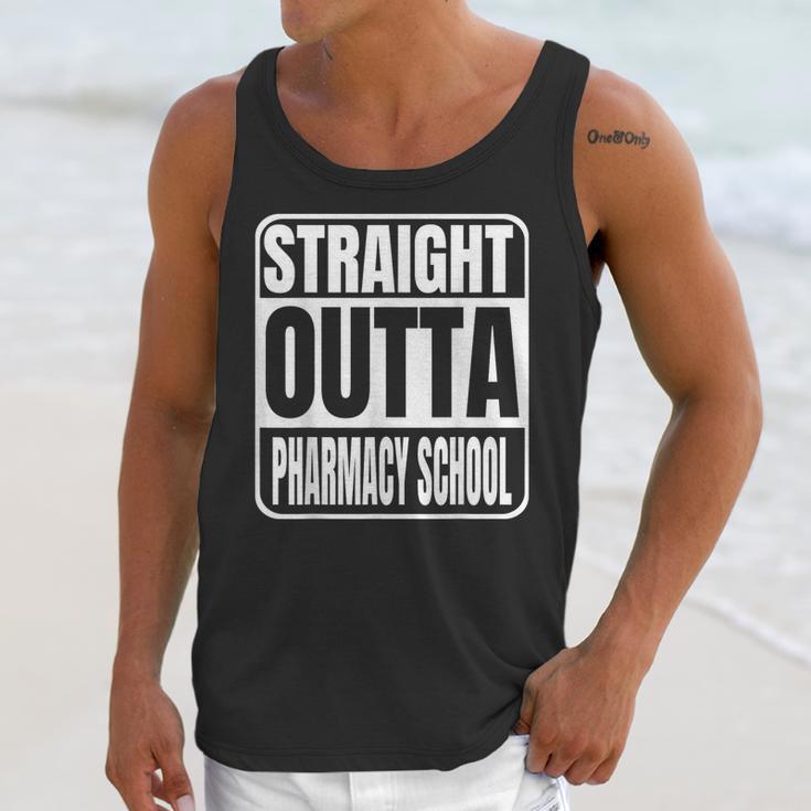Straight Outta Pharmacy School Class 2025 Pharma Graduation Unisex Tank Top