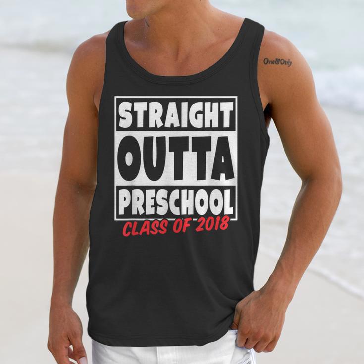 Straight Outta Preschool Class Of 2018 Graduation Shirt Unisex Tank Top