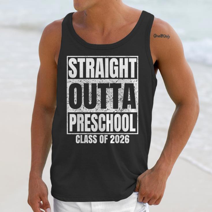 Straight Outta Preschool Graduate Class 2026 Graduation Unisex Tank Top