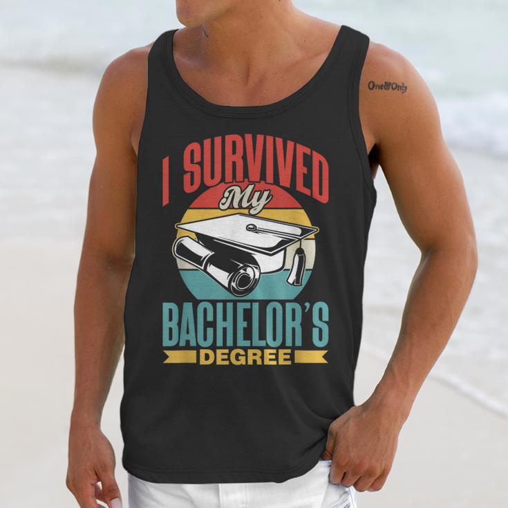 I Survived My Bachelor's Degree Party Bachelor Graduation Unisex Tank Top