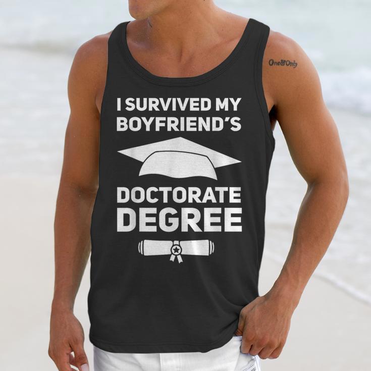 I Survived My Boyfriend's Doctorate Degree Graduation Unisex Tank Top