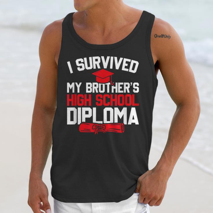 I Survived My Brother's High School Diploma Graduation Unisex Tank Top