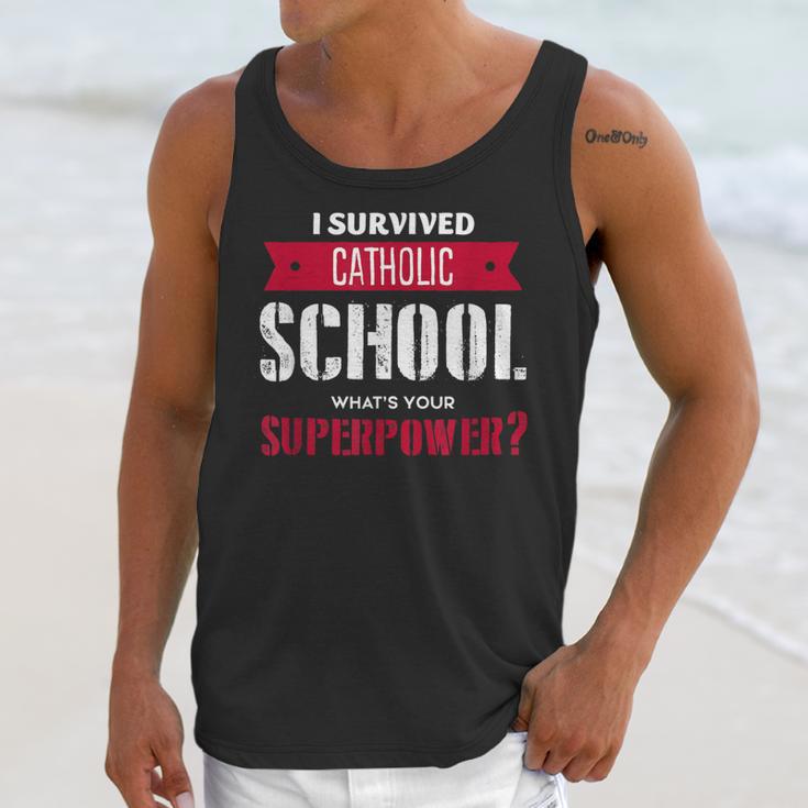 I Survived Catholic School Shirt Catholic Graduation Unisex Tank Top