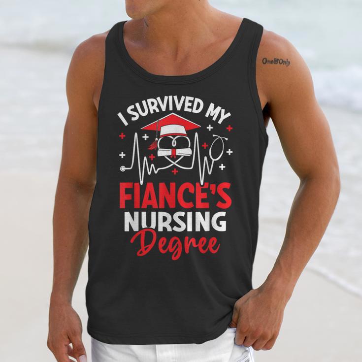 i Survived My Fiance's Nursing Degree Graduation Gifts Unisex Tank Top