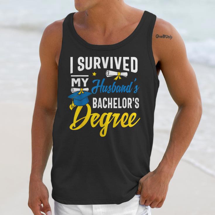 i Survived My Husbands Bachelors Degree Graduation Gifts Unisex Tank Top