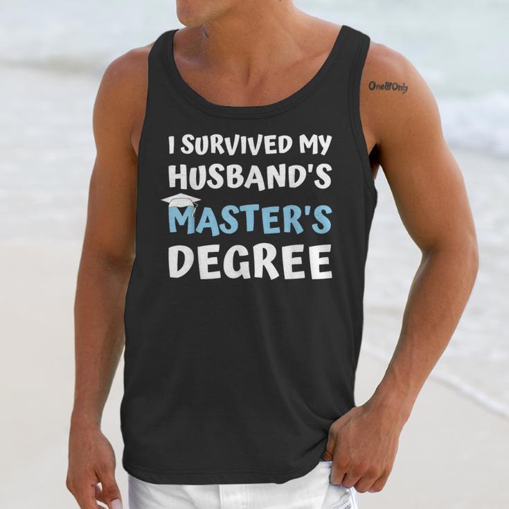 i Survived My Husbands Masters Degree College Graduation Unisex Tank Top