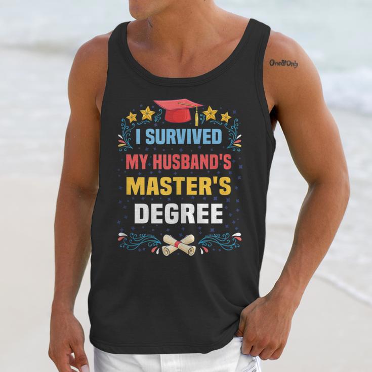 I Survived My Husband's Masters Degree Graduation Unisex Tank Top