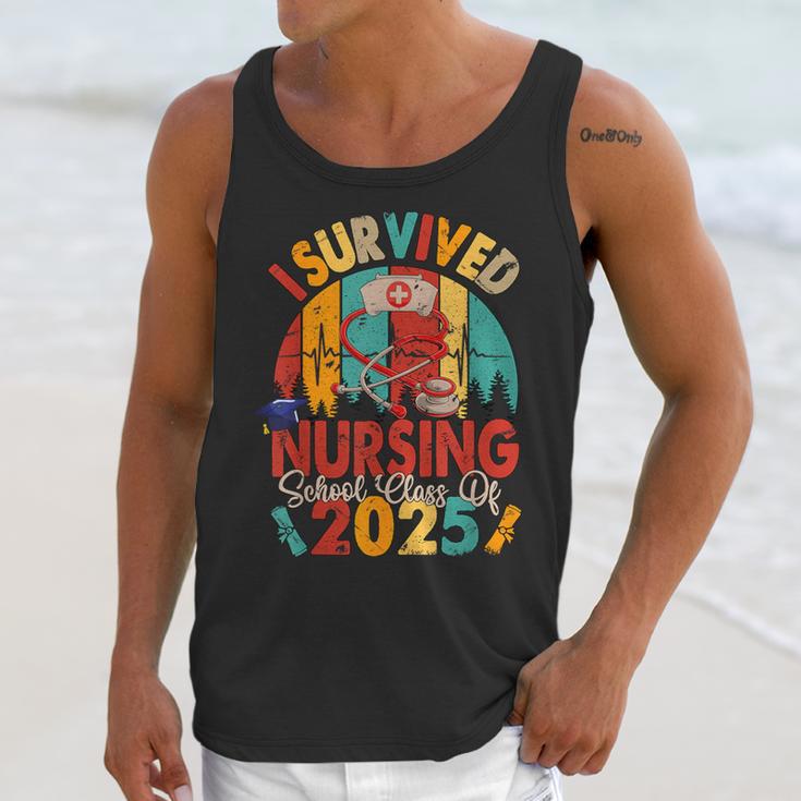 I Survived Nursing School Class Of 2025 Proud Graduation Unisex Tank Top