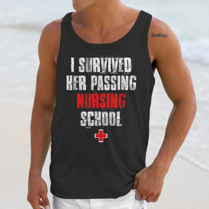 I Survived Her Passing Nursing School Graduation Unisex Tank Top