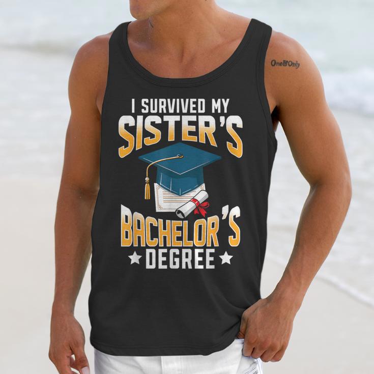 i Survived My Sisters Bachelor's Degree Graduation Gifts Unisex Tank Top