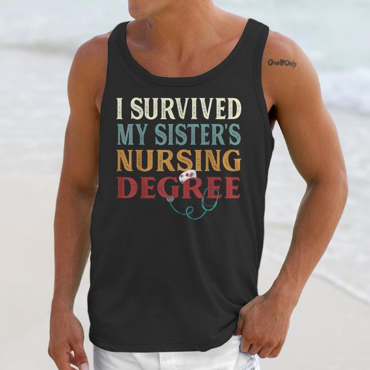 I Survived My Sister's Nursing Degree Graduation Nurse Lover Unisex Tank Top