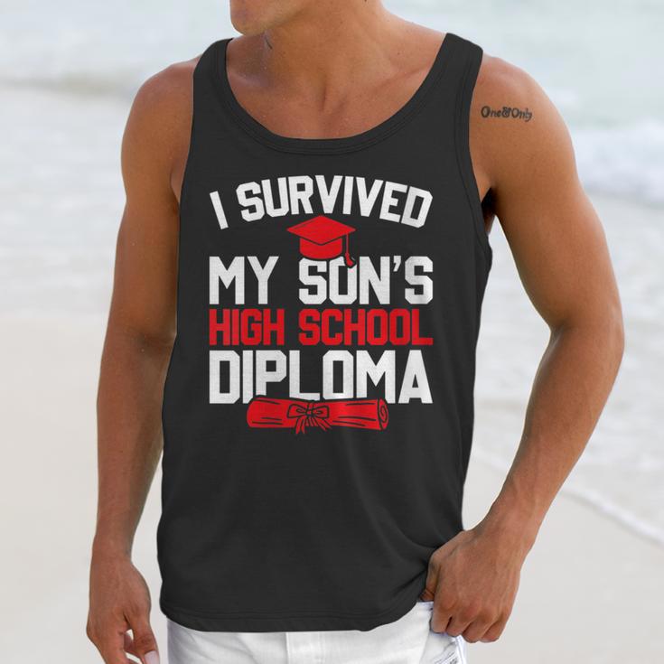 I Survived My Son's High School Diploma Graduation Unisex Tank Top