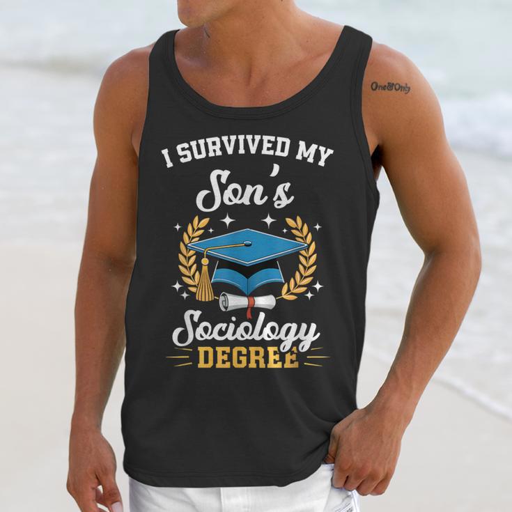 I Survived My Son's Sociology Degree Graduation Unisex Tank Top