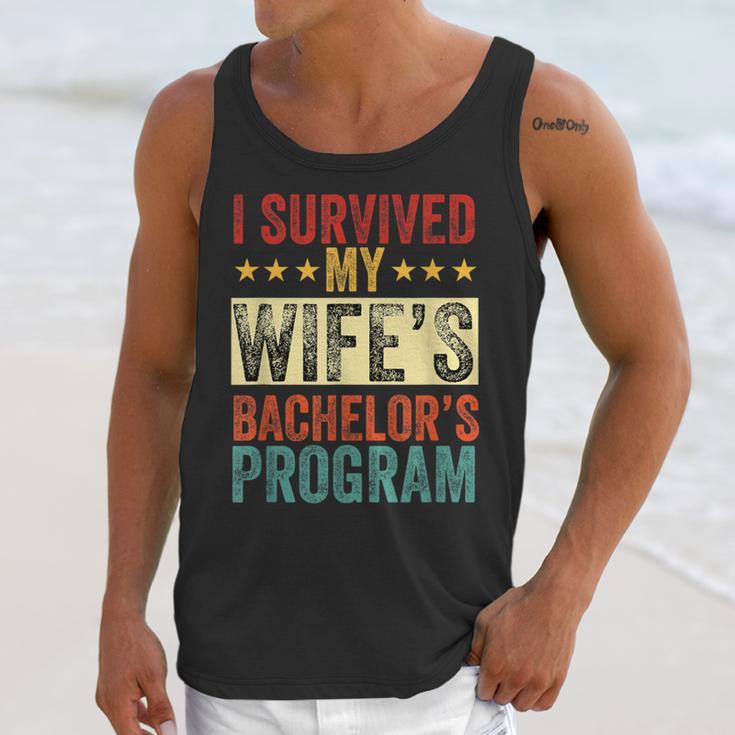 i Survived My Wife Bachelor's Degree Wife Graduation Unisex Tank Top