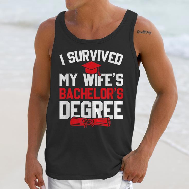 I Survived My Wife's Bachelor's Degree Graduation Unisex Tank Top