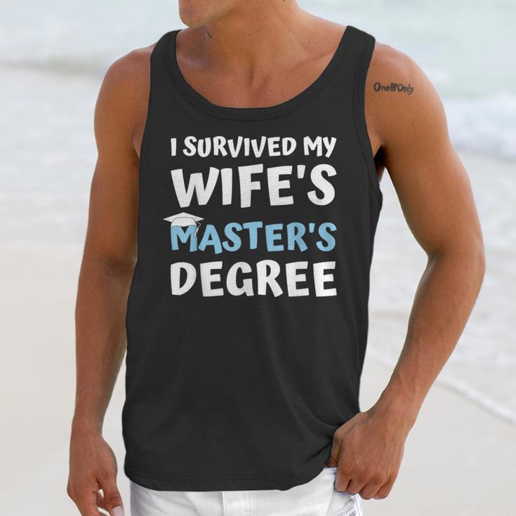 i Survived My Wifes Masters Degree MBA College Graduation Unisex Tank Top