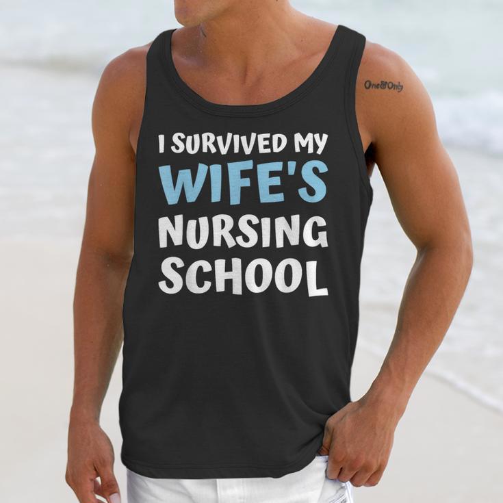 i Survived My Wifes Nursing School Degree Graduation Party Unisex Tank Top