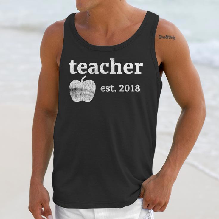 Teacher Est 2018 Vintage Graduation Unisex Tank Top