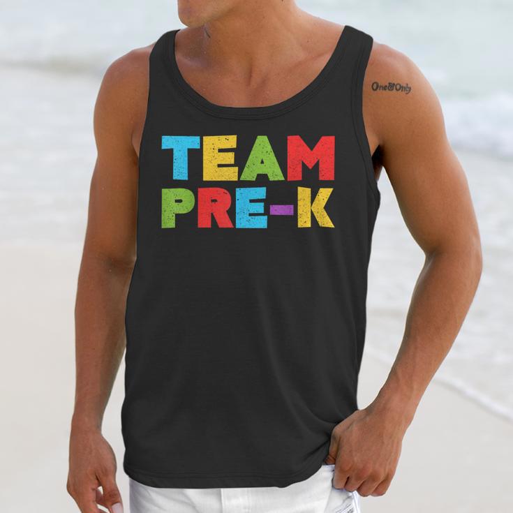 Team Pre-K Shirt Teacher Boy Girl Back To School Graduation Unisex Tank Top