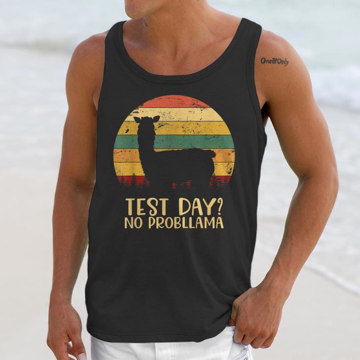 Test Day No Probllama Silhouette Teacher Student Graduation Unisex Tank Top