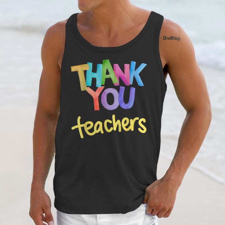 Thank You Teacher Appreciation Graduation Men Women Girls Kids Unisex Tank Top