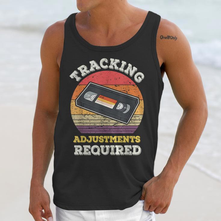 Tracking Adjustments Required Nostalgia VHS Retro Tape Unisex Tank Top