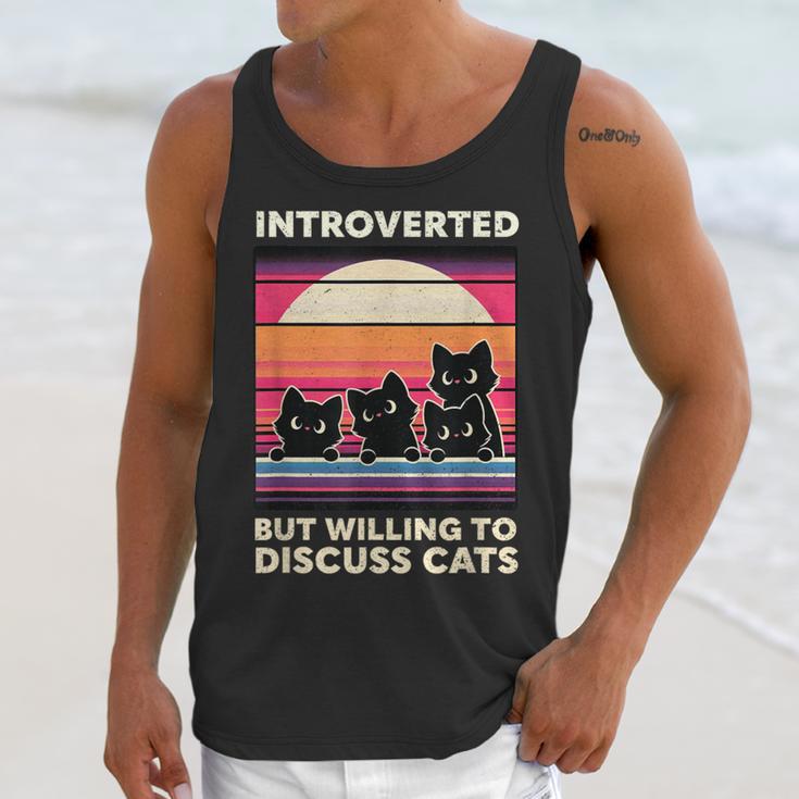 Unique Art For Introverted Cat Fans -Adults Cat Humorous Introvert Small Unisex Tank Top