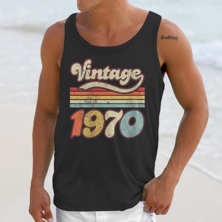 Vintage 1970 Birthday Retro Style 70's Born Nostalgia Outfit Unisex Tank Top