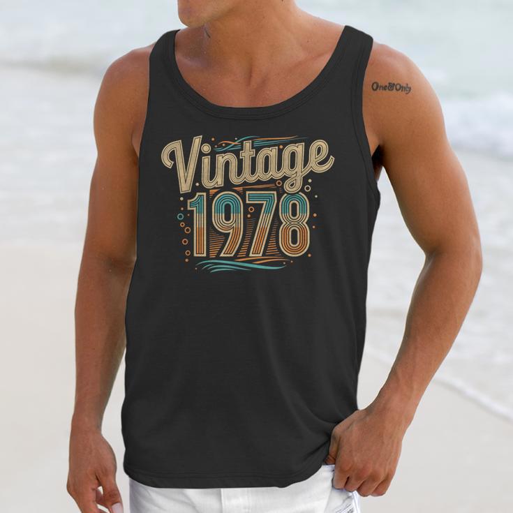 Vintage 1978 Retro Year Groovy 70s For Dad Nostalgia Unisex Tank Top Vintage 1978 Retro Year Groovy 70s For Dad Nostalgia Unisex Tank Top
