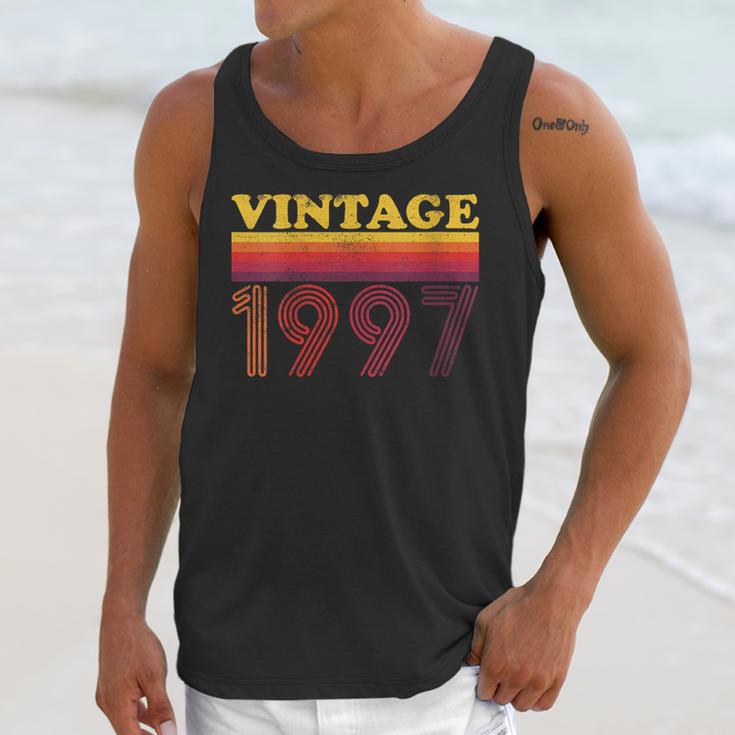 Vintage 1997 Retro Style 90's Born Nostalgia Vibes Birthday Unisex Tank Top Vintage 1997 Retro Style 90's Born Nostalgia Vibes Birthday Unisex Tank Top