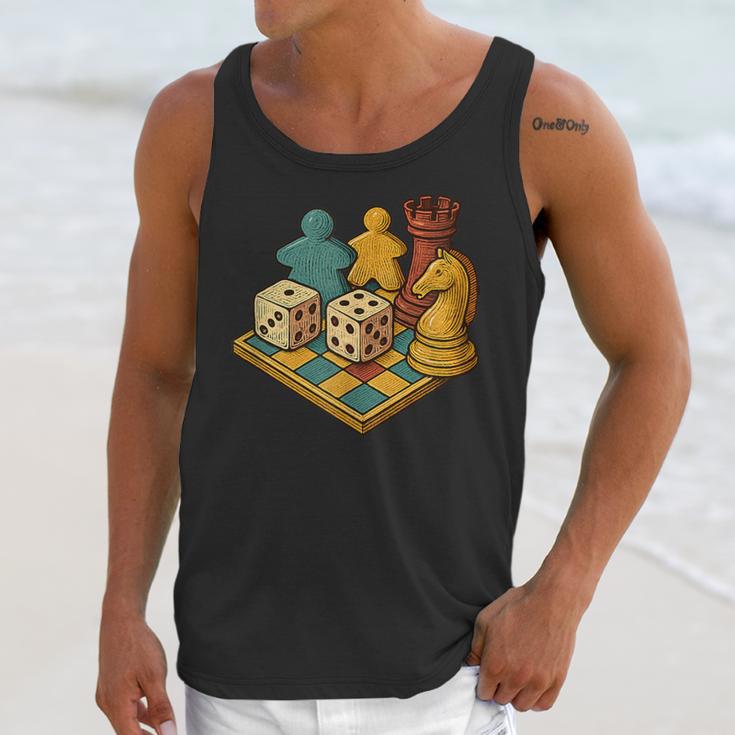 Vintage Board Game Art – Tabletop Nostalgia Unisex Tank Top