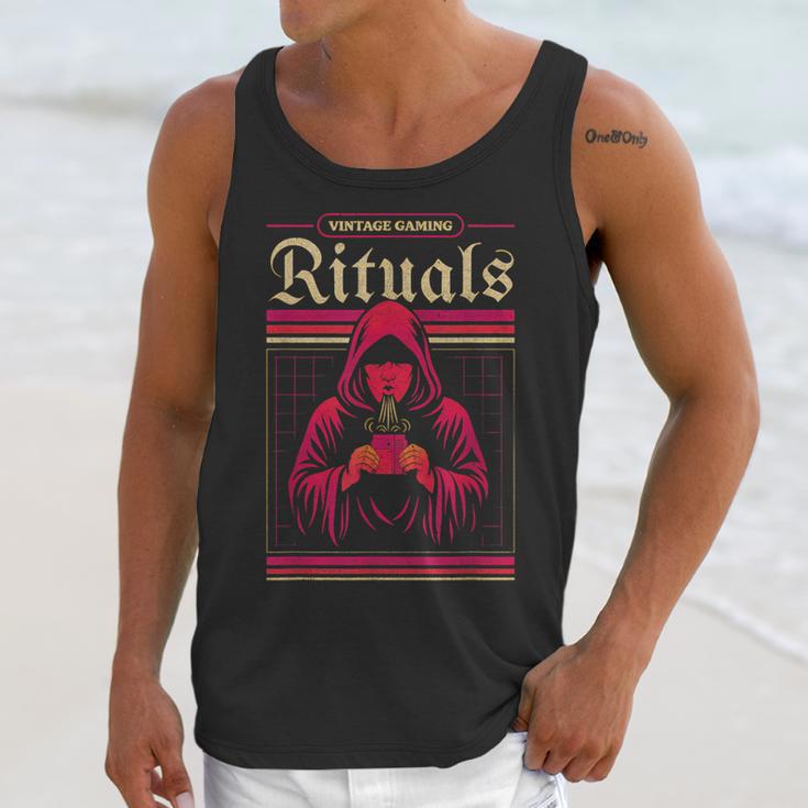 Vintage Gaming Rituals Retro Gamer Nostalgia Vintage Games Unisex Tank Top