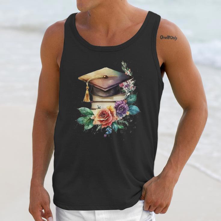 Vintage Hat High School College Graduate Graduation Unisex Tank Top