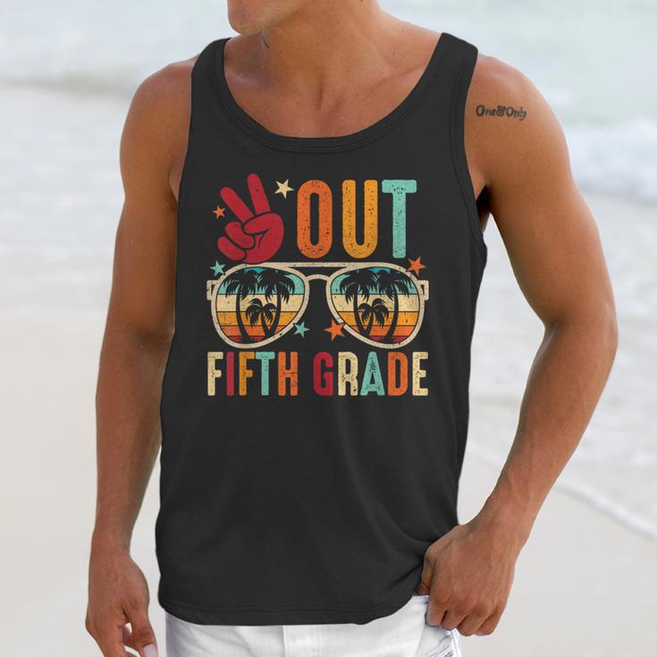 Vintage Peace Out 5th Grade Graduation Last Day Of School Unisex Tank Top
