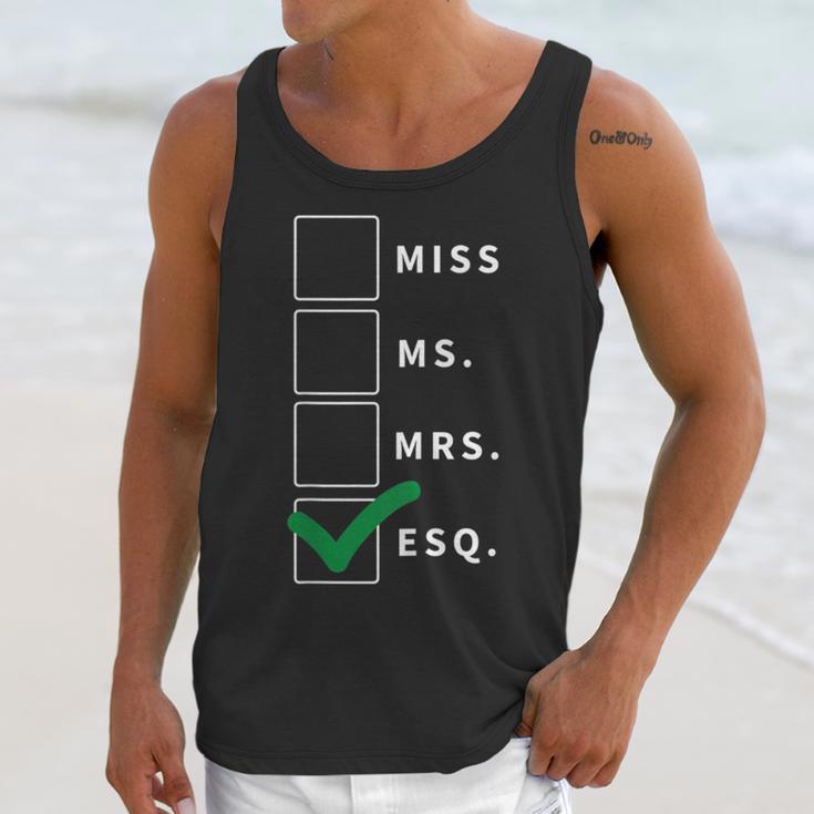 Woman Law School Lawyer Graduation Attorney Unisex Tank Top
