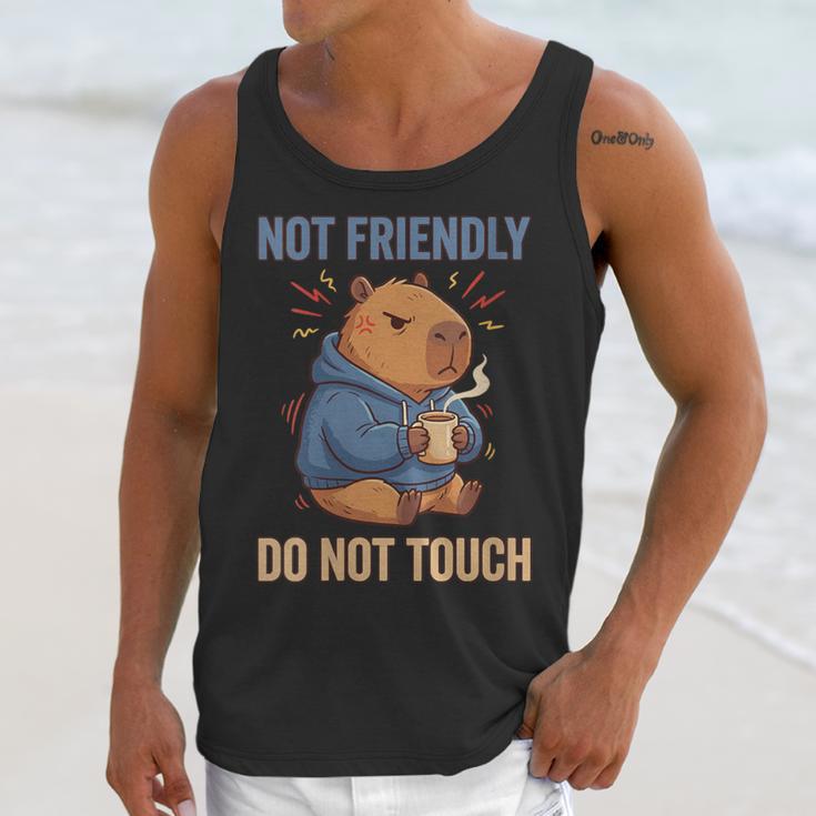 Women's Grouchy Capybara Not Friendly Do Not Touch Introvert Unisex Tank Top