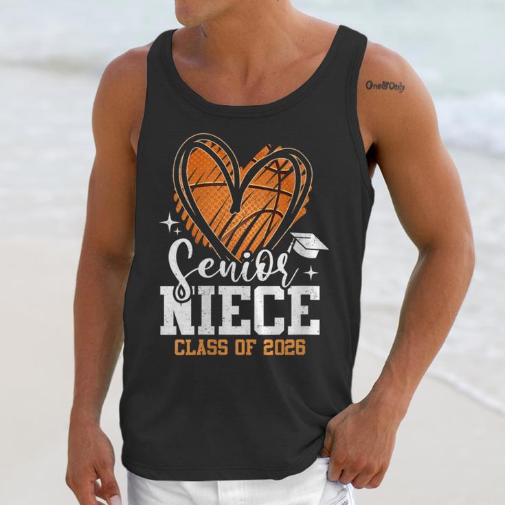 Women's Senior Niece Class Of 2026 Basketball Graduation Heart Unisex Tank Top