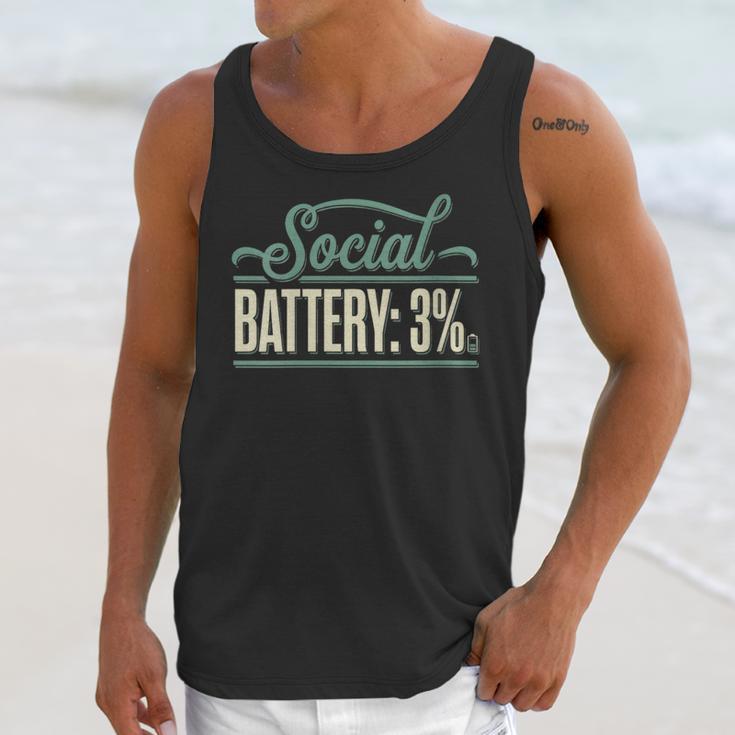 Women's Social Battery 3 Introvert Sarcasm Unisex Tank Top Women's Social Battery 3 Introvert Sarcasm Unisex Tank Top