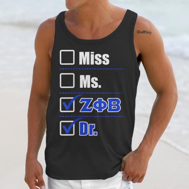 Zeta Phi Beta Doctor Graduation Zeta Phi Beta HBCU Doctor Unisex Tank Top
