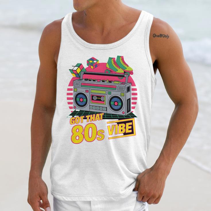 1980s 80s Reunion Nostalgia Memories Music School Grew Up Premium Tri-Blend Unisex Tank Top