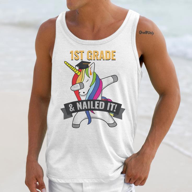 1ST GRADE NAILED IT UNICORN DABBING GRADUATION T-SHIRT Unisex Tank Top