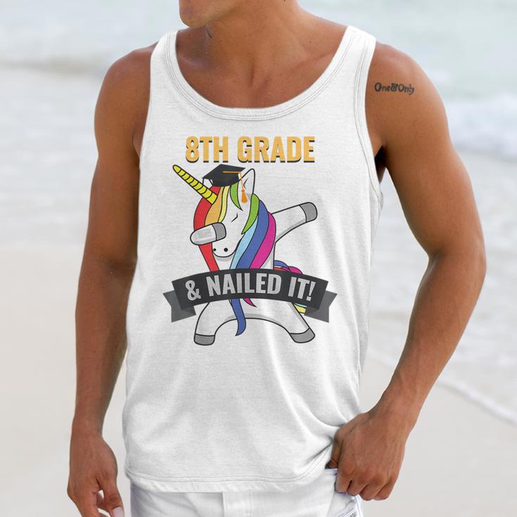 8TH GRADE NAILED IT UNICORN DABBING GRADUATION T-SHIRT Unisex Tank Top