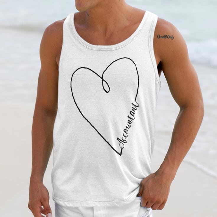 Accountant Heart Shirt Graduation Unisex Tank Top