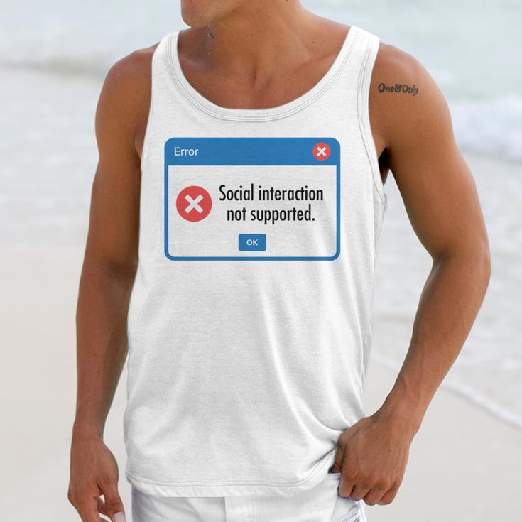 Anti Social Introvert Social Interaction Not Supported Unisex Tank Top Anti Social Introvert Social Interaction Not Supported Unisex Tank Top