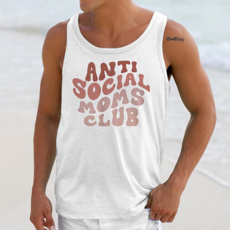 Anti Social Moms Club On Back Retro Introvert Unsociable Unisex Tank Top Anti Social Moms Club On Back Retro Introvert Unsociable Unisex Tank Top